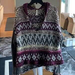 Free people sweater poncho size M